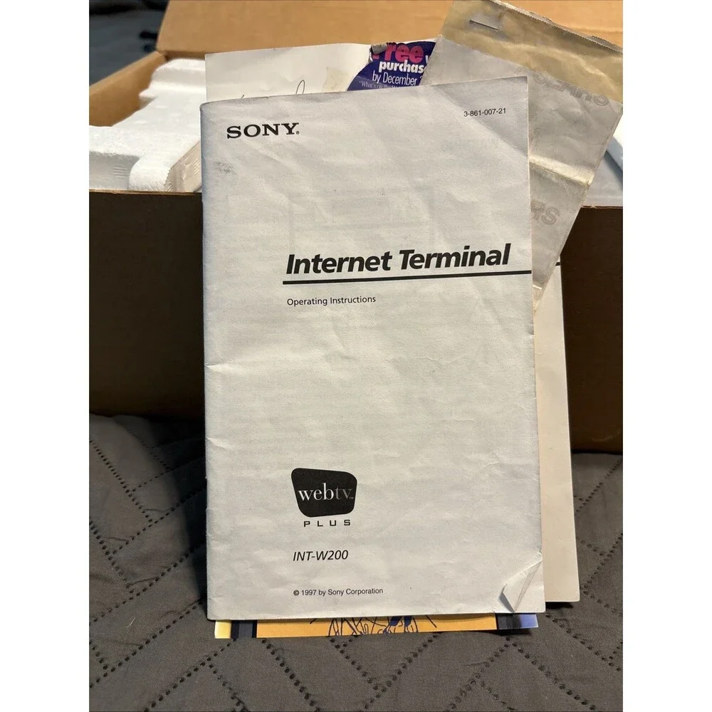 Sony 1998 Vintage WebTV Plus Internet Terminal INT-W200